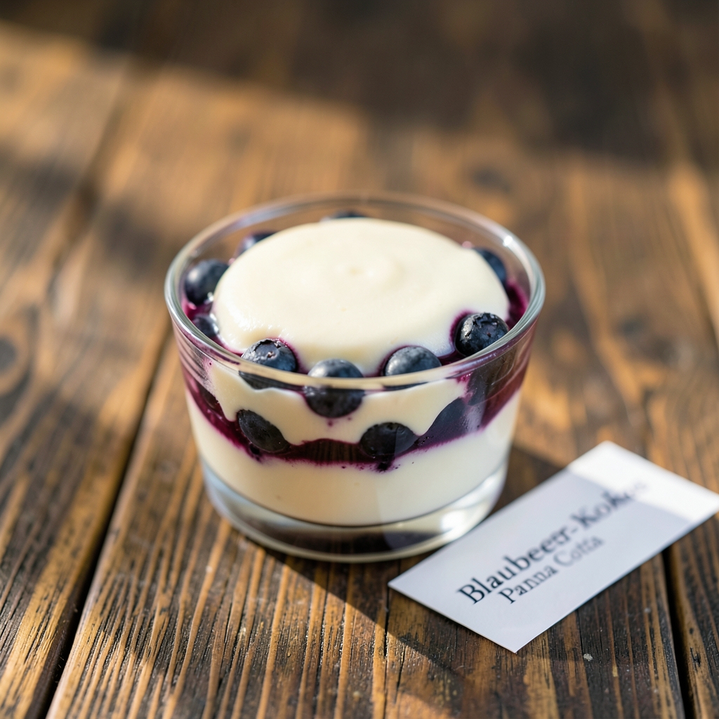 Blaubeer-Kokos Panna Cotta