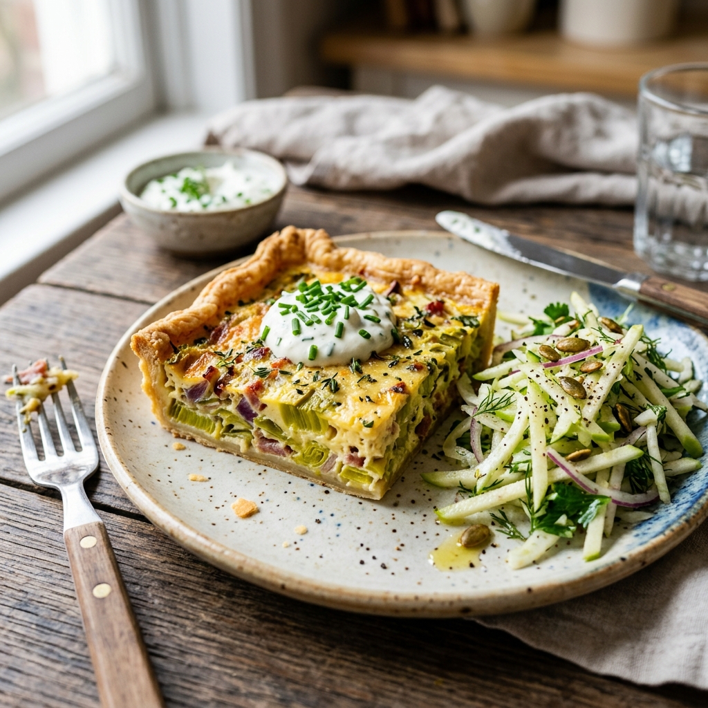 Bunte Lauchquiche