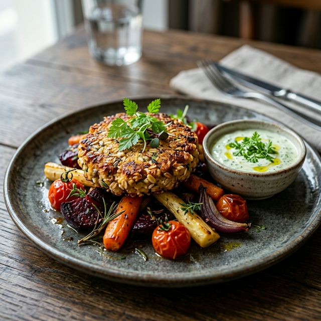 Dinkelflakesbratling