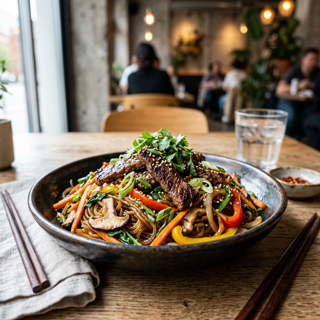 Japchae-Glasnudelpfanne