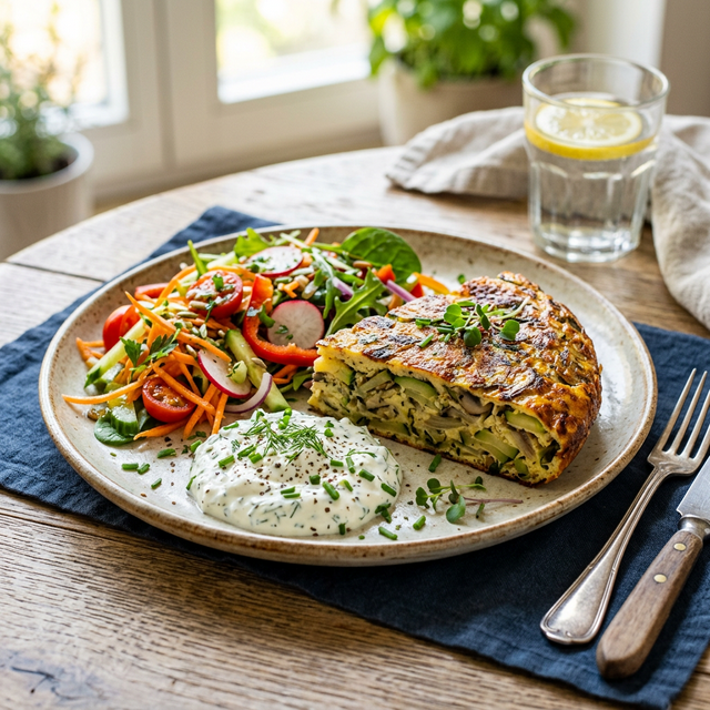 Zucchini-Pilztortilla